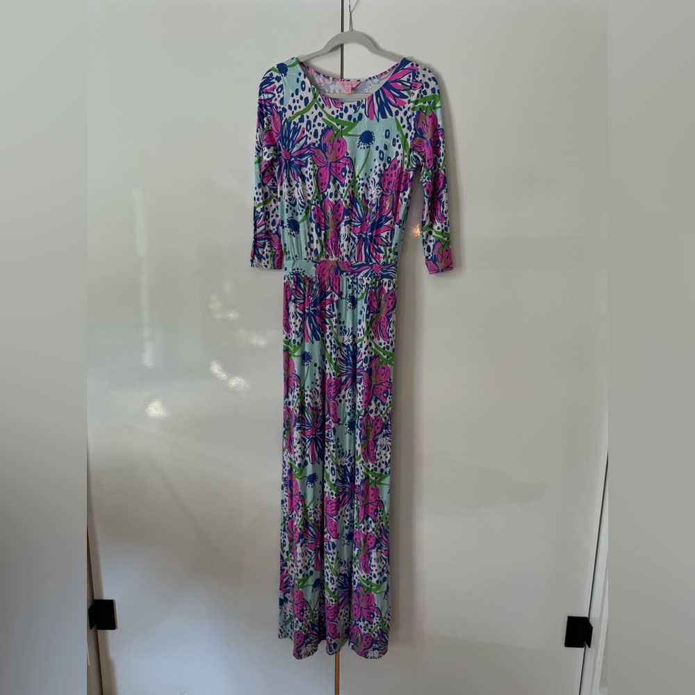 Lilly Pulitzer Vibrant Floral Long Sleeve Dress